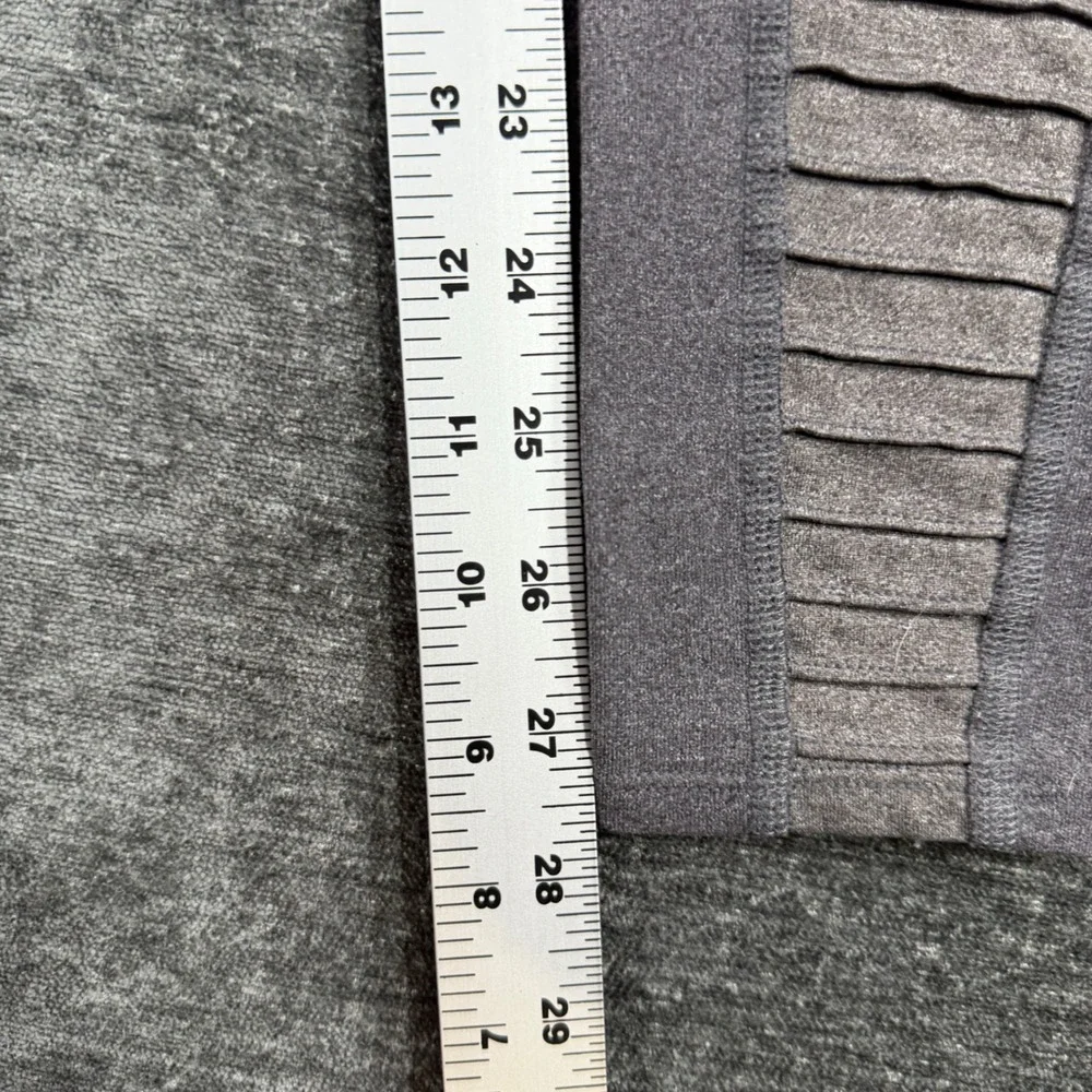 Alo Yoga Moto Leggings Charcoal Gray Heathered Mesh Detail Size XS Athletic